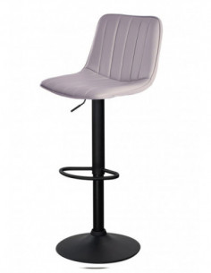 Taburete YUCCA, regulable, metal negro, tapizado...