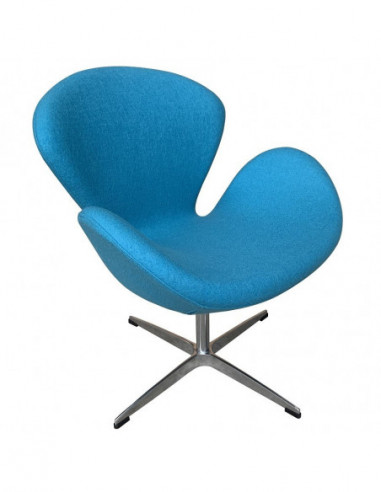 Sillón SW, tapizado en tejido cachemira turquesa 34