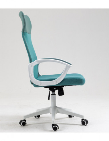 Sillón de oficina VERTON, blanco, malla y...