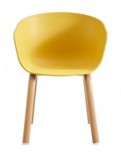 Sillón DANTE NEW (SU), metal, polipropileno amarillo 2