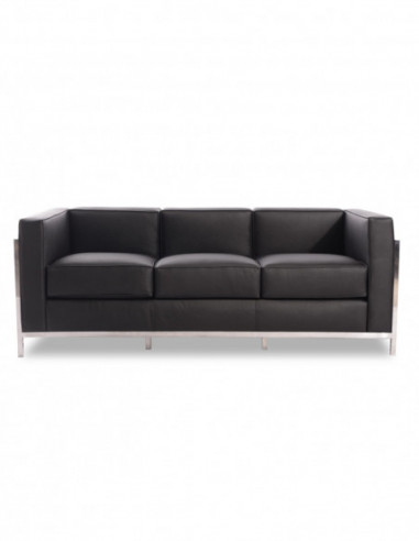 Sofá LOBBY, 3 plazas, acero inoxidable,...