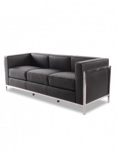 Sofá LOBBY, 3 plazas, acero inoxidable,...