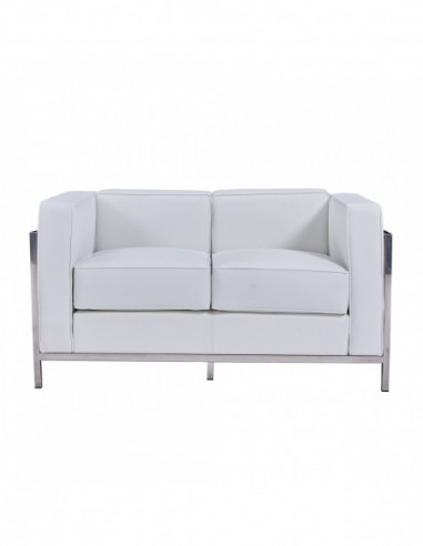 Sofá LOBBY, 2 plazas, acero inoxidable,...