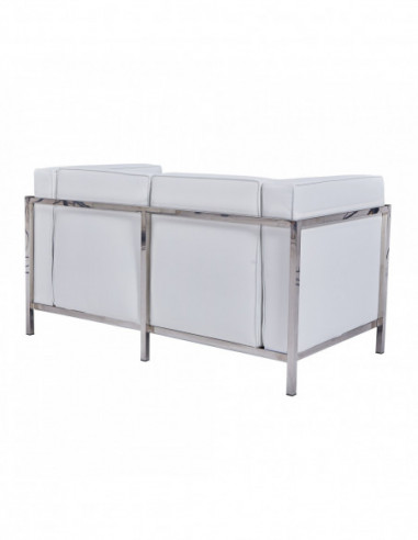 Sofá LOBBY, 2 plazas, acero inoxidable,...