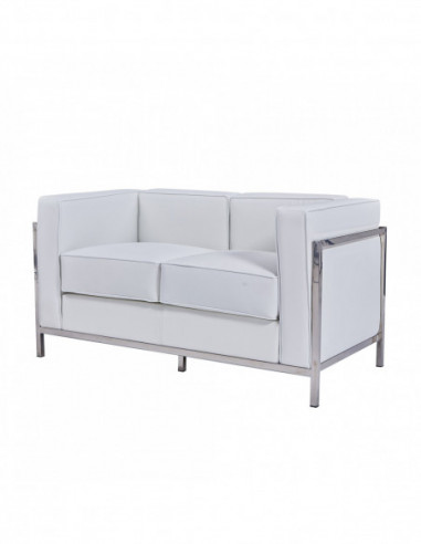 Sofá LOBBY, 2 plazas, acero inoxidable,...