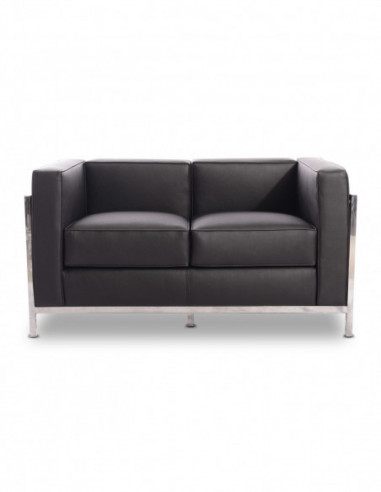 Sofá LOBBY, 2 plazas, acero inoxidable,...