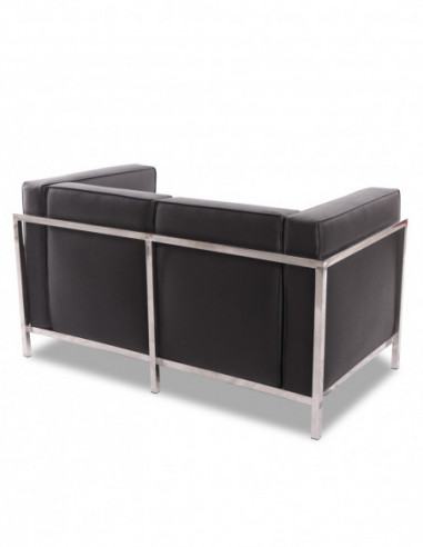 Sofá LOBBY, 2 plazas, acero inoxidable,...