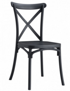 Silla CORFÚ, apilable, tratamiento anti UV, polipropileno...