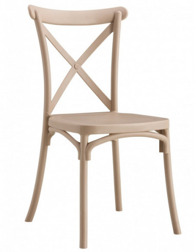 Silla CORFÚ, apilable, tratamiento anti UV, polipropileno tórtora