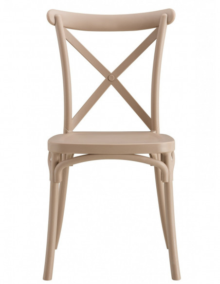 Silla CORFÚ, apilable, tratamiento anti UV, polipropileno tórtora