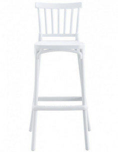 Taburete MILOS, tratamiento anti UV, polipropileno blanco 2