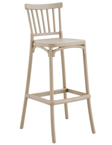 Taburete MILOS, tratamiento anti UV, polipropileno tórtora