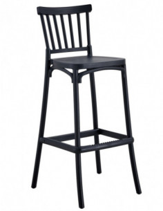 Taburete MILOS, tratamiento anti UV, polipropileno antracita