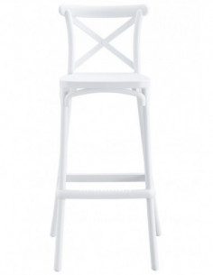 Taburete CORFÚ, tratamiento anti UV, polipropileno blanco 2