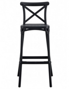 Taburete CORFÚ, tratamiento anti UV, polipropileno antracita 2