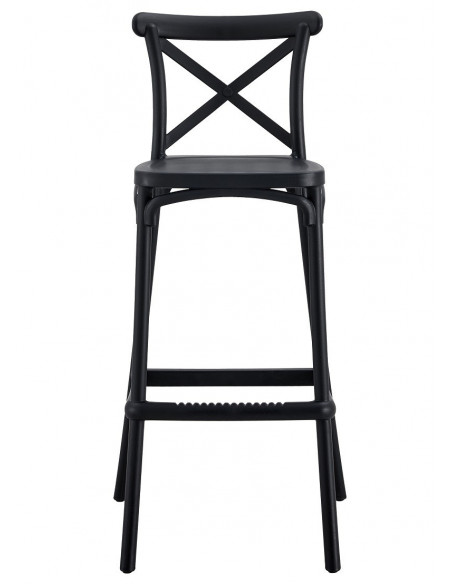 Taburete CORFÚ, tratamiento anti UV, polipropileno antracita