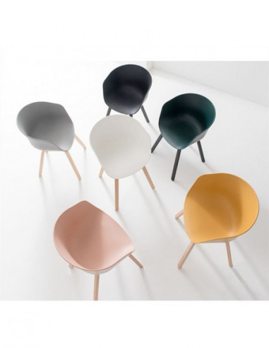 Sillón DANTE NEW (SU), metal, polipropileno negro