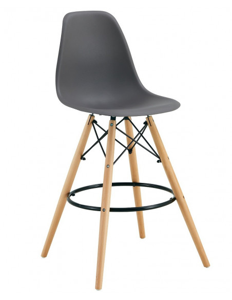 Taburete STAR (SU), madera, carcasa gris oscuro