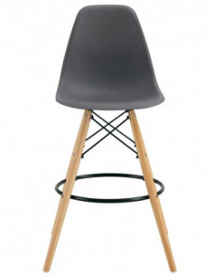 Taburete STAR (SU), madera, carcasa gris oscuro 2