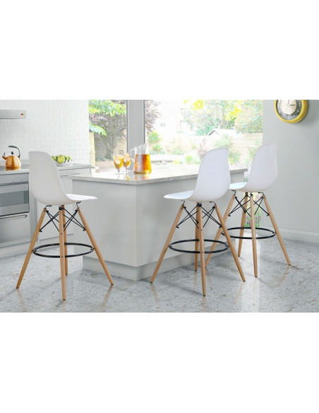 Taburete STAR (SU), madera, carcasa gris oscuro