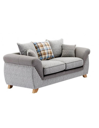 Sofá CAMBRIDGE, 2 plazas, tejido combinado gris con gris claro