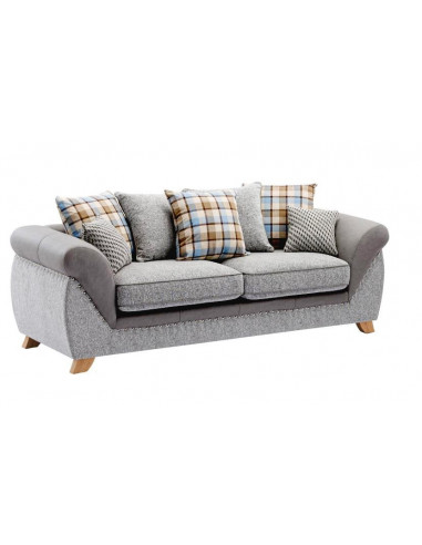 Sofá CAMBRIDGE, 3 plazas, tejido combinado gris con gris claro