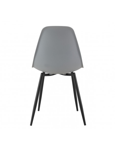 Silla CLUNY, metal negro, polipropileno gris