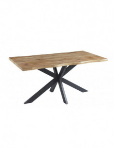 Mesa TOLEDO 180, metal negro, tapa DM bilaminado de 180 x...