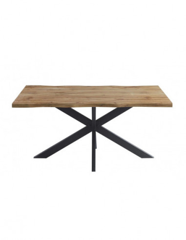 Mesa TOLEDO 180, metal negro, tapa DM...