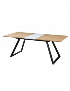 Mesa BÉRGAMO, extensible, metal, DM bilaminado,160 ~...