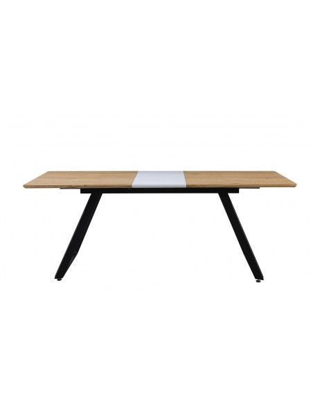 Mesa BÉRGAMO, extensible, metal, DM bilaminado,160 ~ 200x90 cms