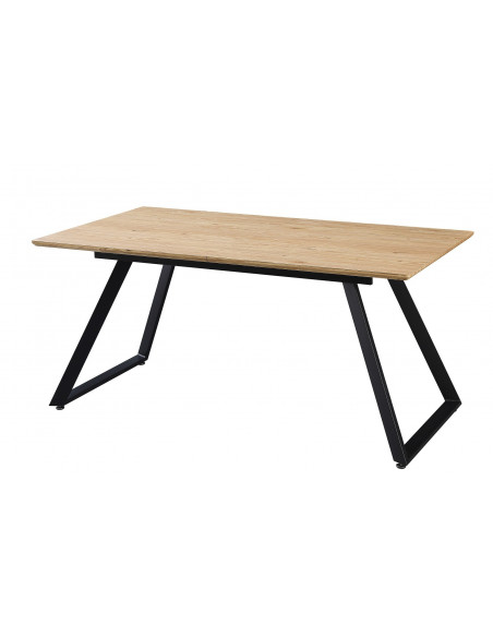 Mesa BÉRGAMO, extensible, metal, DM bilaminado,160 ~ 200x90 cms