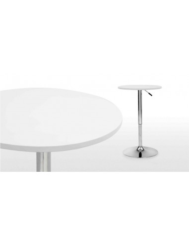 Mesa MABEL, graduable, tapa soft blanca, 70 cms...
