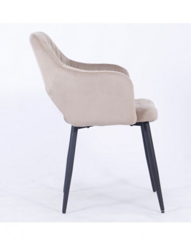 Sillón HONORIO, metal, tapizado velvet 8 marrón...