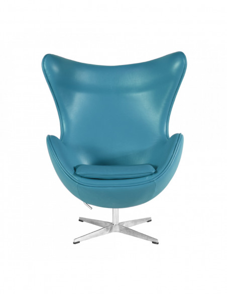 Sillón EG (TE), fibra de vidrio, basculante, tapizado similpiel turquesa