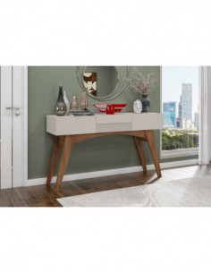 Multifuncional STAR, MDP matte y blanco roto, 136 x 37 cms