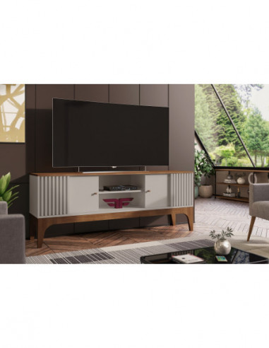 Mueble TV FLORENCIA, blanco roto y matte, 160 cms.