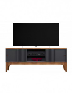 Mueble TV FLORENCIA, grafito y matte, 160 cms. 2