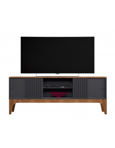 Mueble TV FLORENCIA, grafito y matte, 160 cms.