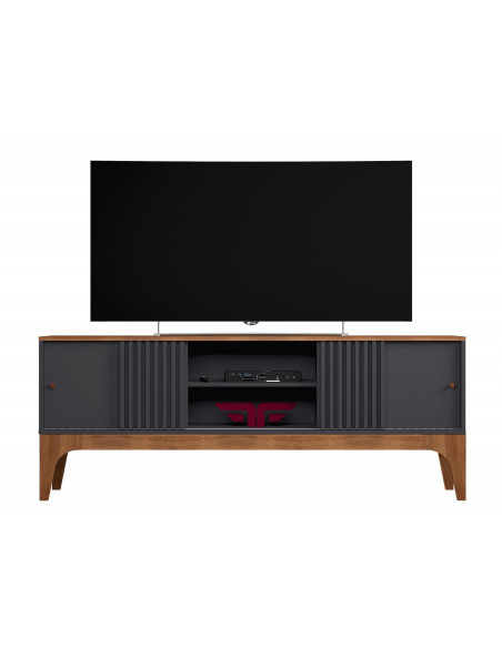 Mueble TV FLORENCIA, grafito y matte, 160 cms.