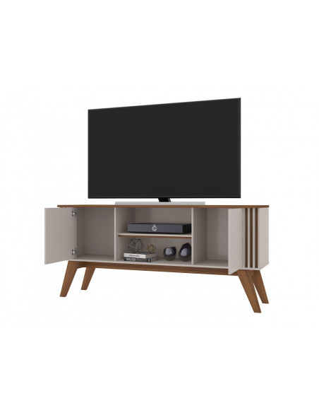 Mueble TV VITTA, blanco roto y matte, 150 cms.
