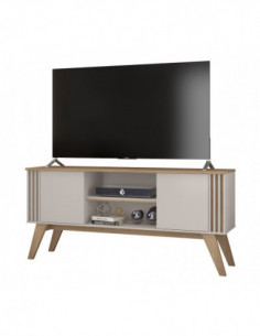 Mueble TV VITTA, blanco roto y cedro, 150 cms.