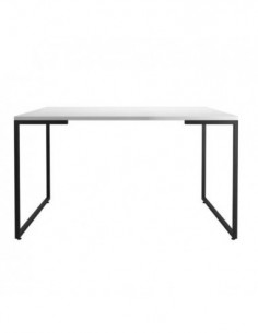 Mesa PORTO 135, metal negro, tapa MDP color blanco, 135 x... 2