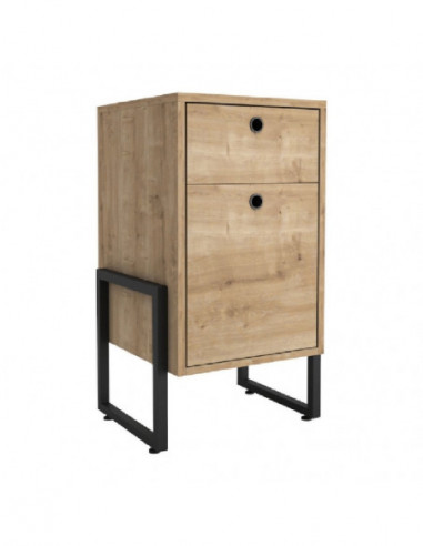 Cajonera WOLLY, multiusos, metal negro, 2...