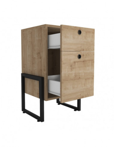 Cajonera WOLLY, multiusos, metal negro, 2...