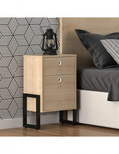 Cajonera WOLLY, multiusos, metal negro, 2...