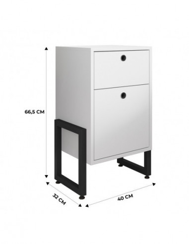 Cajonera WOLLY, multiusos, metal negro, 2...