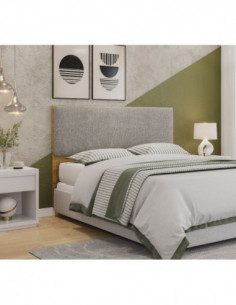 Cabecero tapizado UNI 140, MDP miel, tejido panamá,...