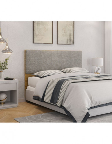 Cabecero tapizado UNI 160, MDP miel, tejido...