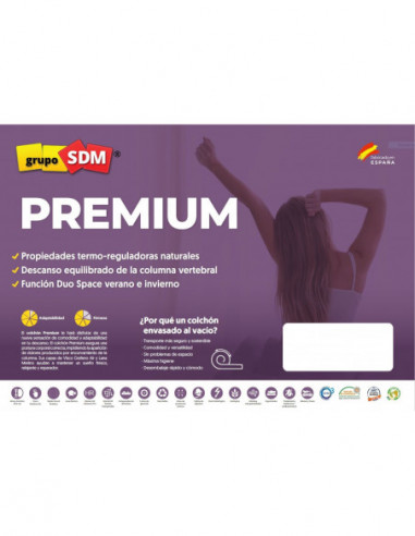 Colchón PREMIUM SDM, 140 x 190 cms